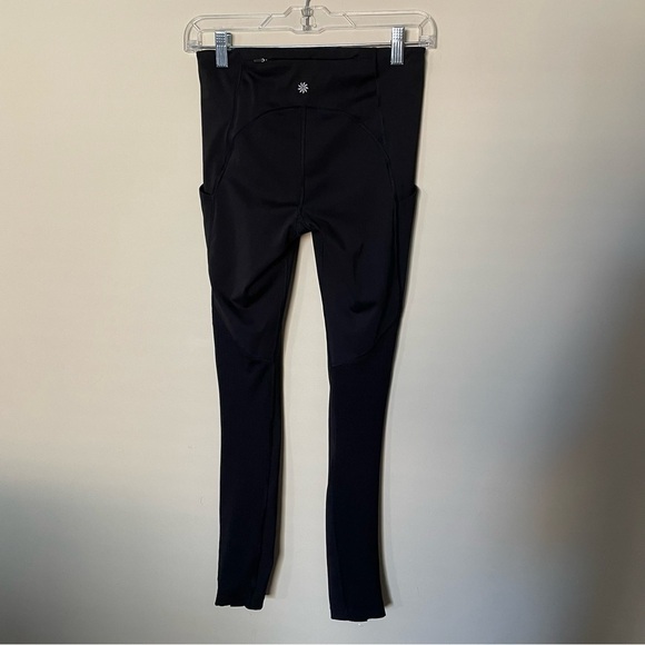 Athleta Black Ultimate Run 7/8 Tight Mesh Ankle Zip Leggings - Picture 16 of 16